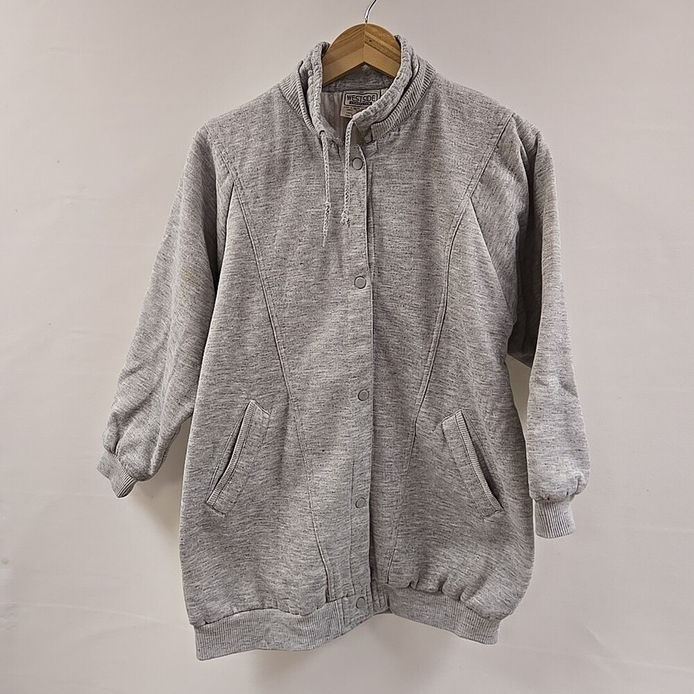 Westside Connection Button Up Coat Mens Size Small Gray